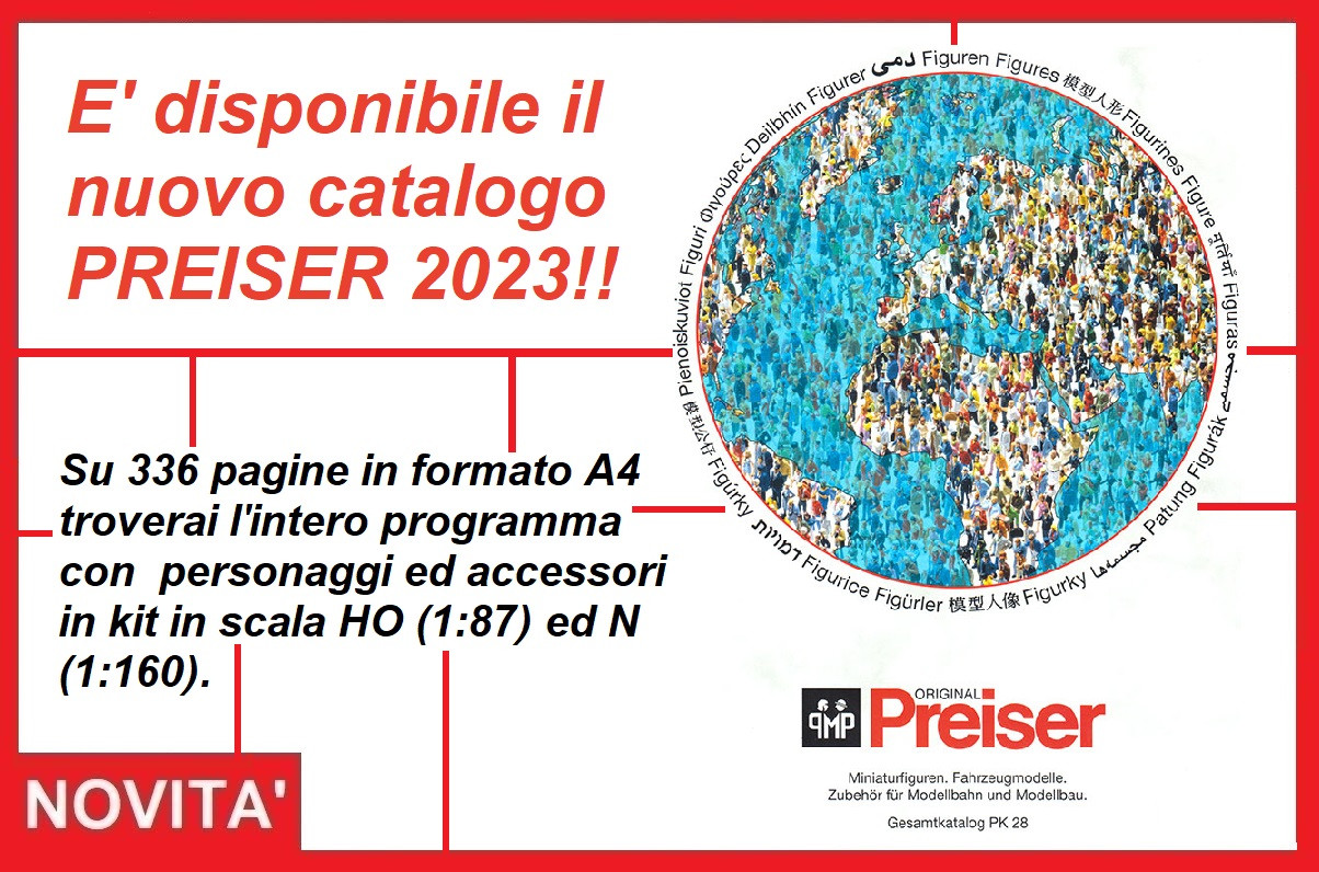 E' disponibile il nuovo catalogo Preiser 2023!!!